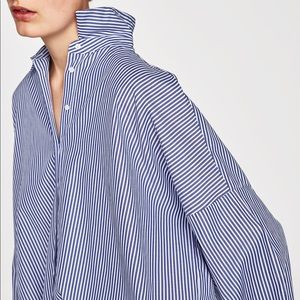 NWT Zara Striped Button Down